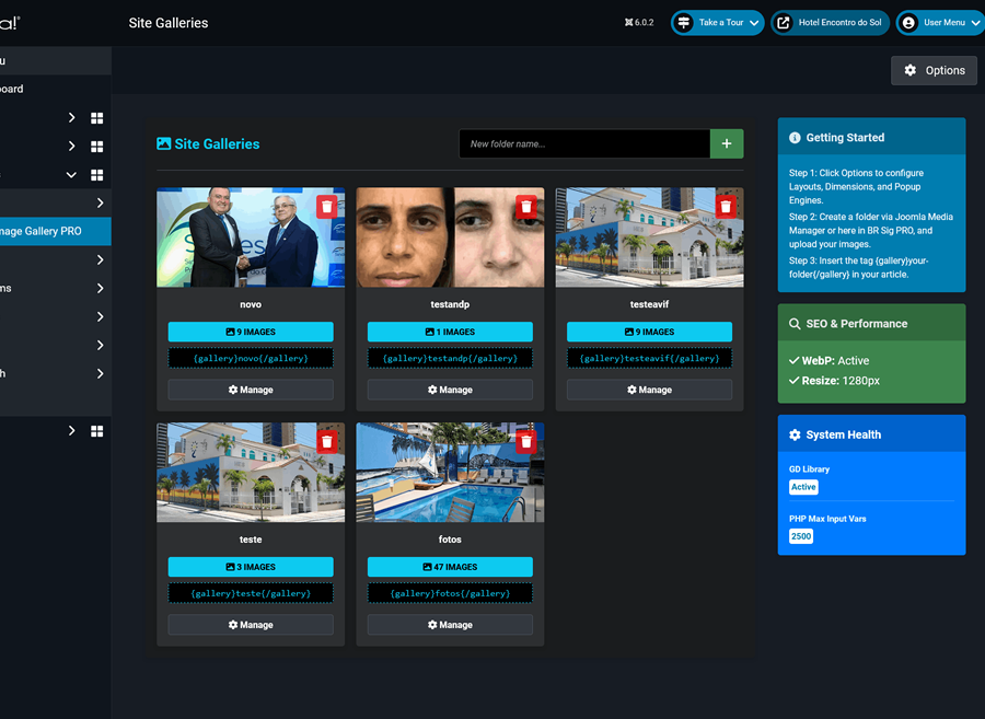 Gallery Dashboard